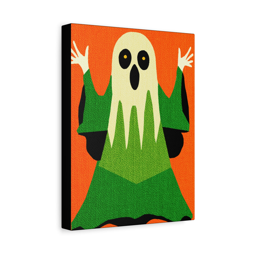 Retro Scooby Doo Style Ghost Art Print  - Matte Canvas, Stretched, 1.25"