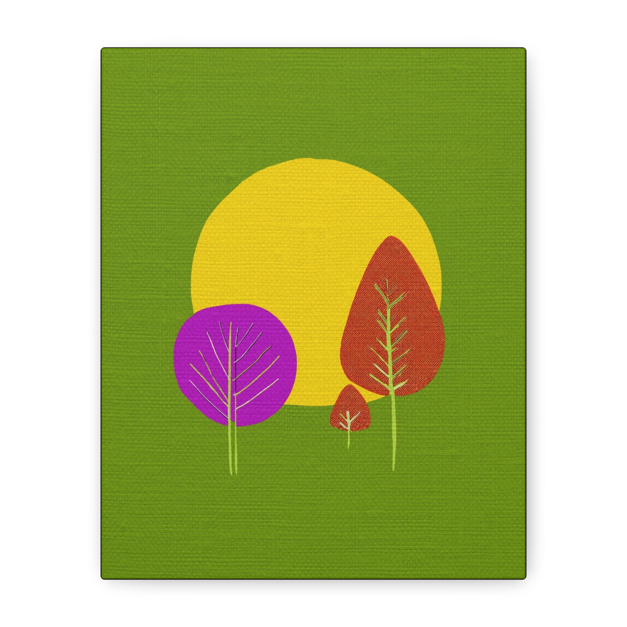 Midwest Modern Abstract Springtime Forest Print - Matte Canvas, Stretched, 1.25" -  home decor, wall art, spring, nature, forest, trees