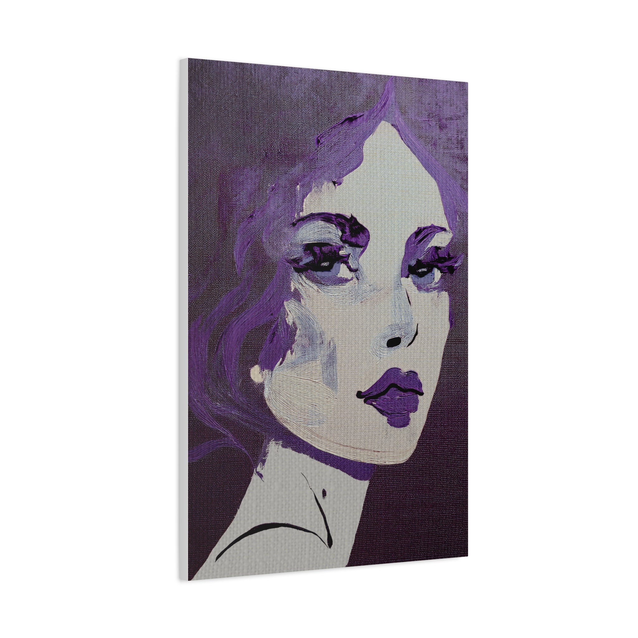 Abstract Woman Portrait Date Night Art Print - Matte Canvas, Stretched, 1.25"