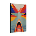 Midwest Modern Outdoor Activity Canoe Art Print - Matte Canvas, Stretched, 1.25"