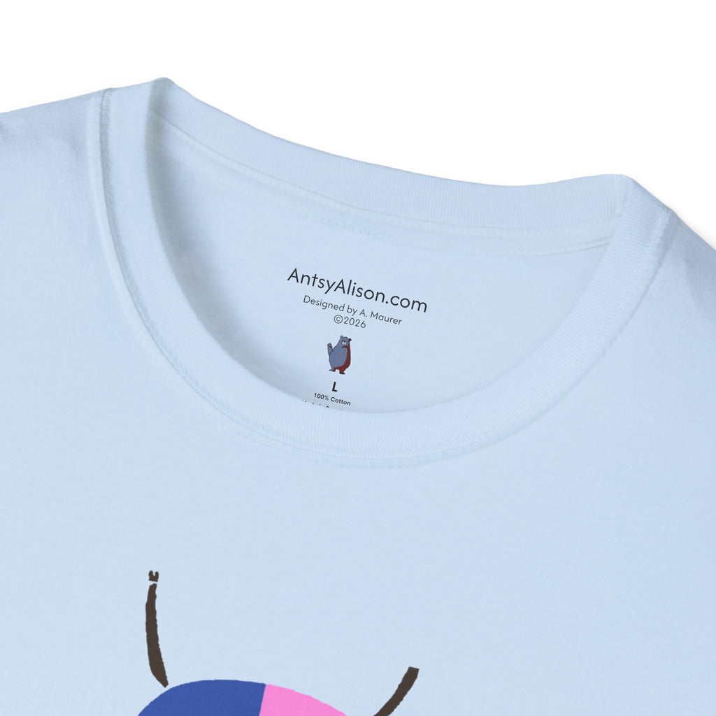 Midwest Modern Graphic Abstract Insect Beetle - Unisex Softstyle T-Shirt
