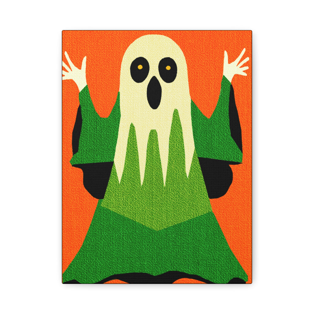 Retro Scooby Doo Style Ghost Art Print  - Matte Canvas, Stretched, 1.25"