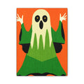 Retro Scooby Doo Style Ghost Art Print  - Matte Canvas, Stretched, 1.25"