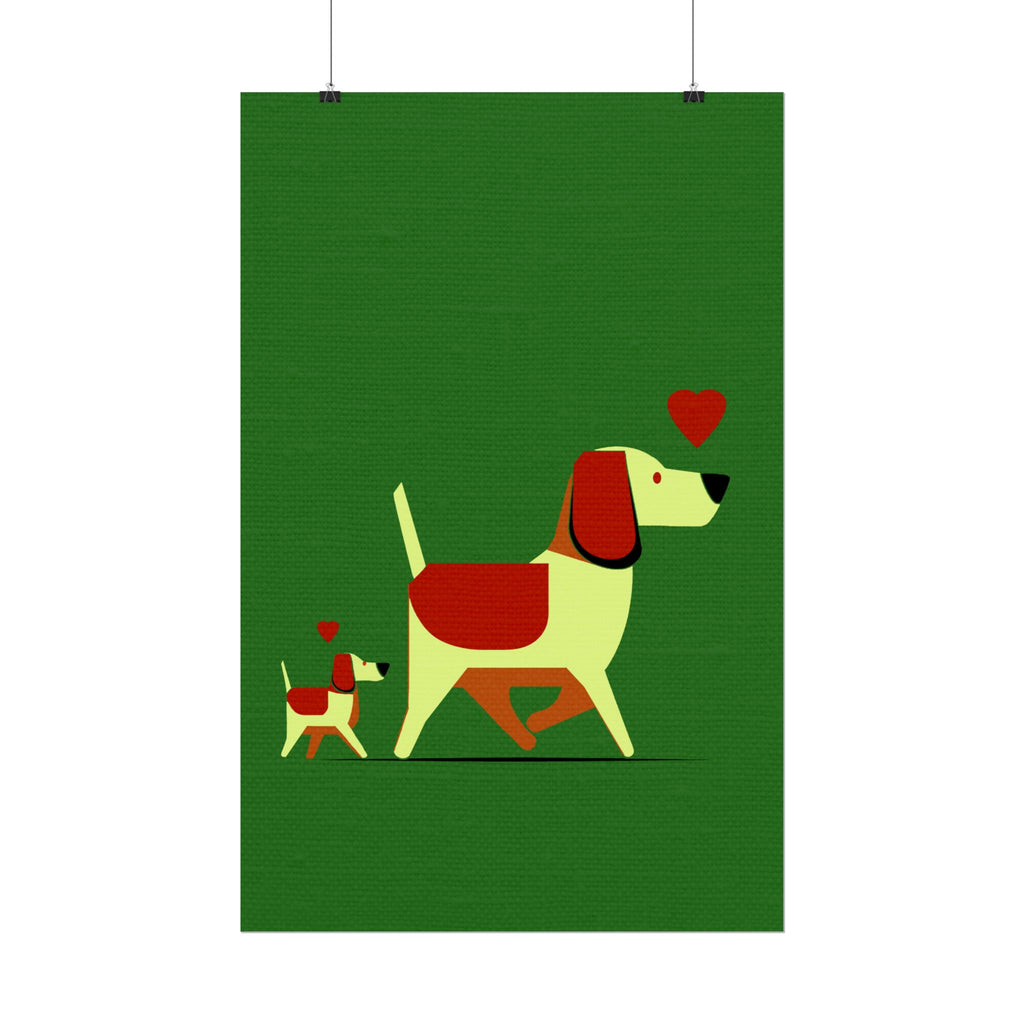 Animal Love Print Dog Mama Only Rolled Poster - Animals, Dog,  Puppy, Canine, Valentines Day, Nature, Love
