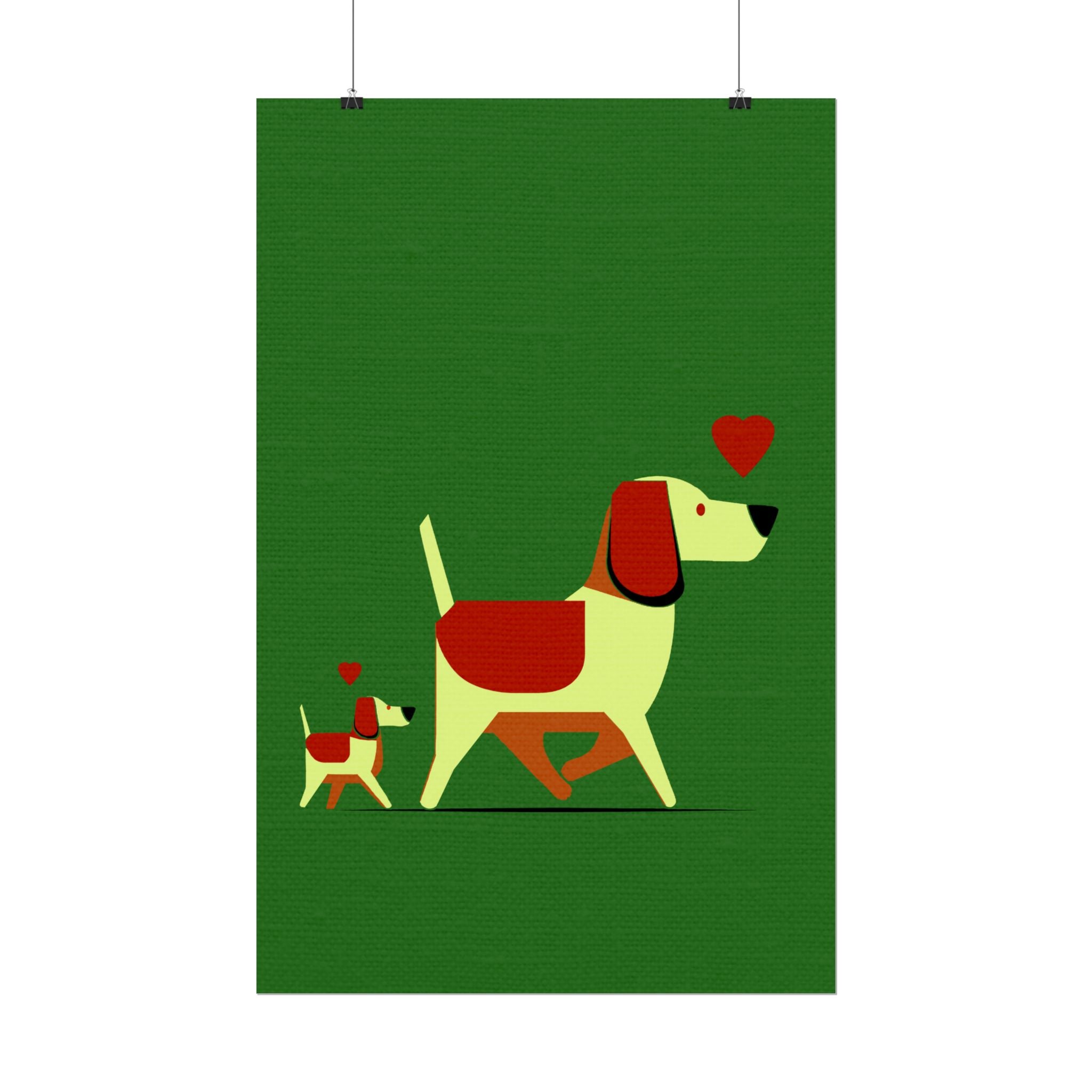 Animal Love Print Dog Mama Only Rolled Poster - Animals, Dog,  Puppy, Canine, Valentines Day, Nature, Love