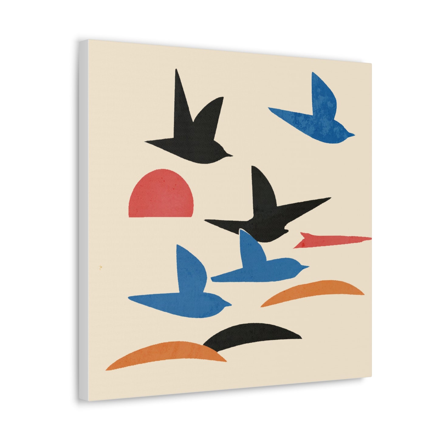 Canvas Art Print - Mid Century Modern Style Bird Art Print