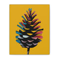 Midwest Mod Holiday Abstract Pinecone No. 2 - Matte Canvas, Stretched, 1.25", holiday decor, pinecones, nature, autumn, fall, winter