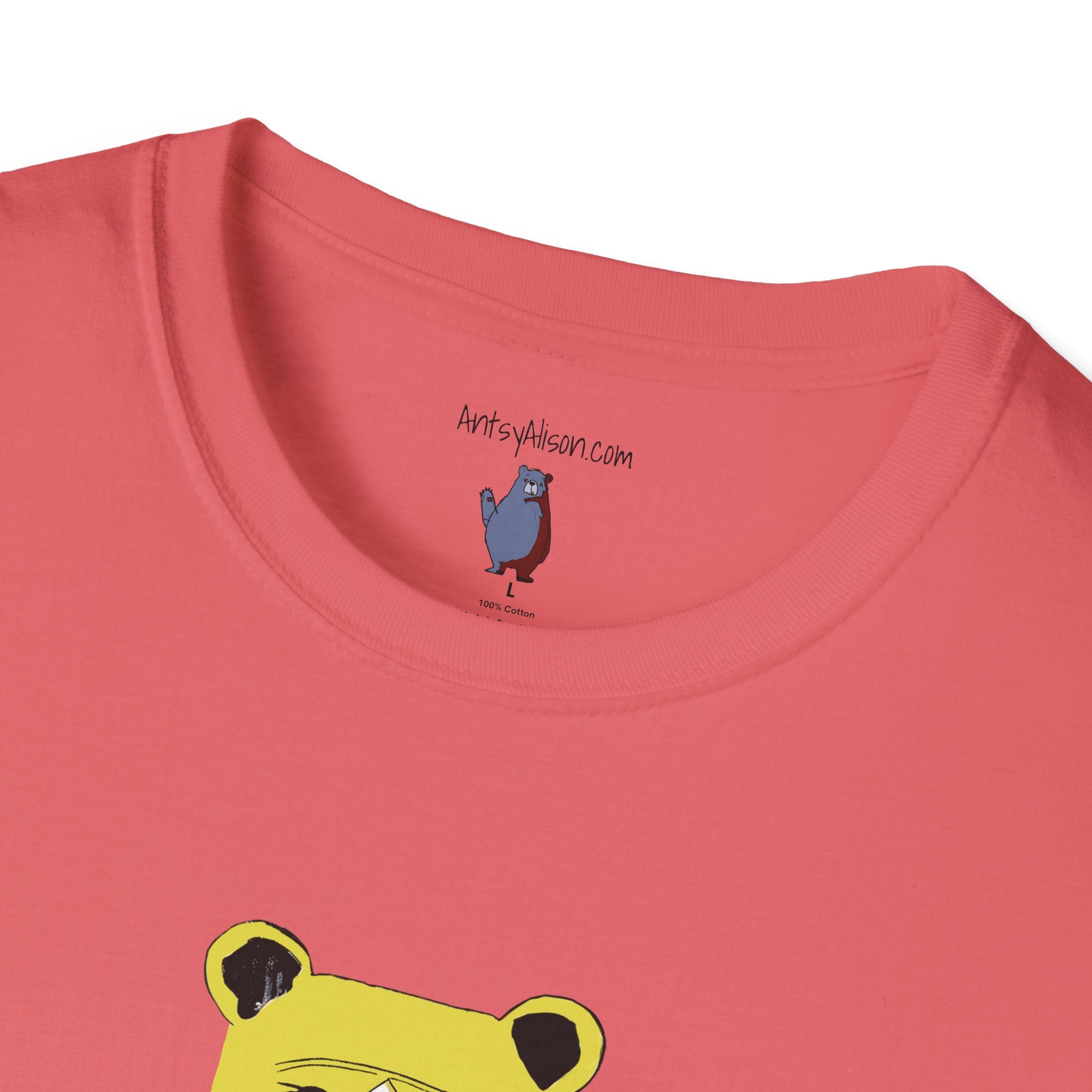 The Painted Black Bear Graphic Art Tee - 100% Cotton T-Shirt