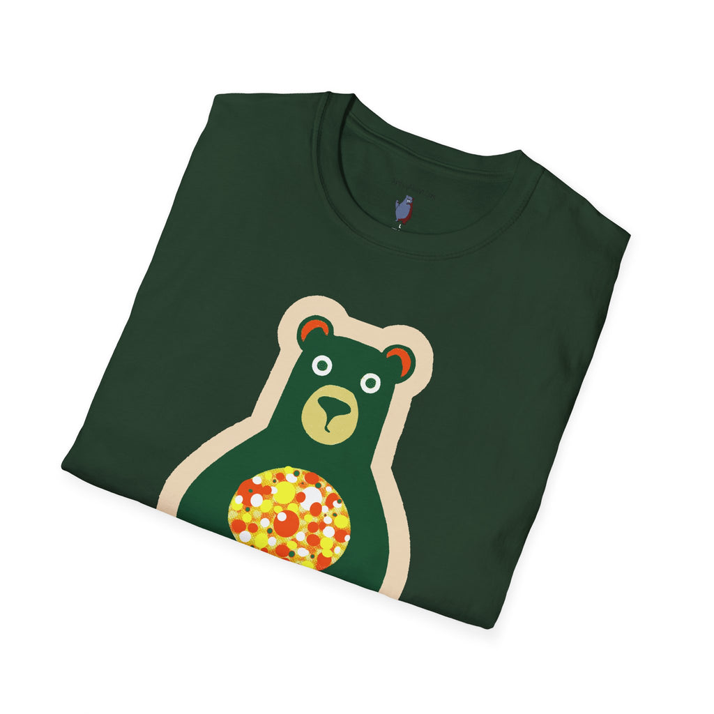 Mod Gumball Bear Graphic Art Tee - 100% Cotton T-Shirt