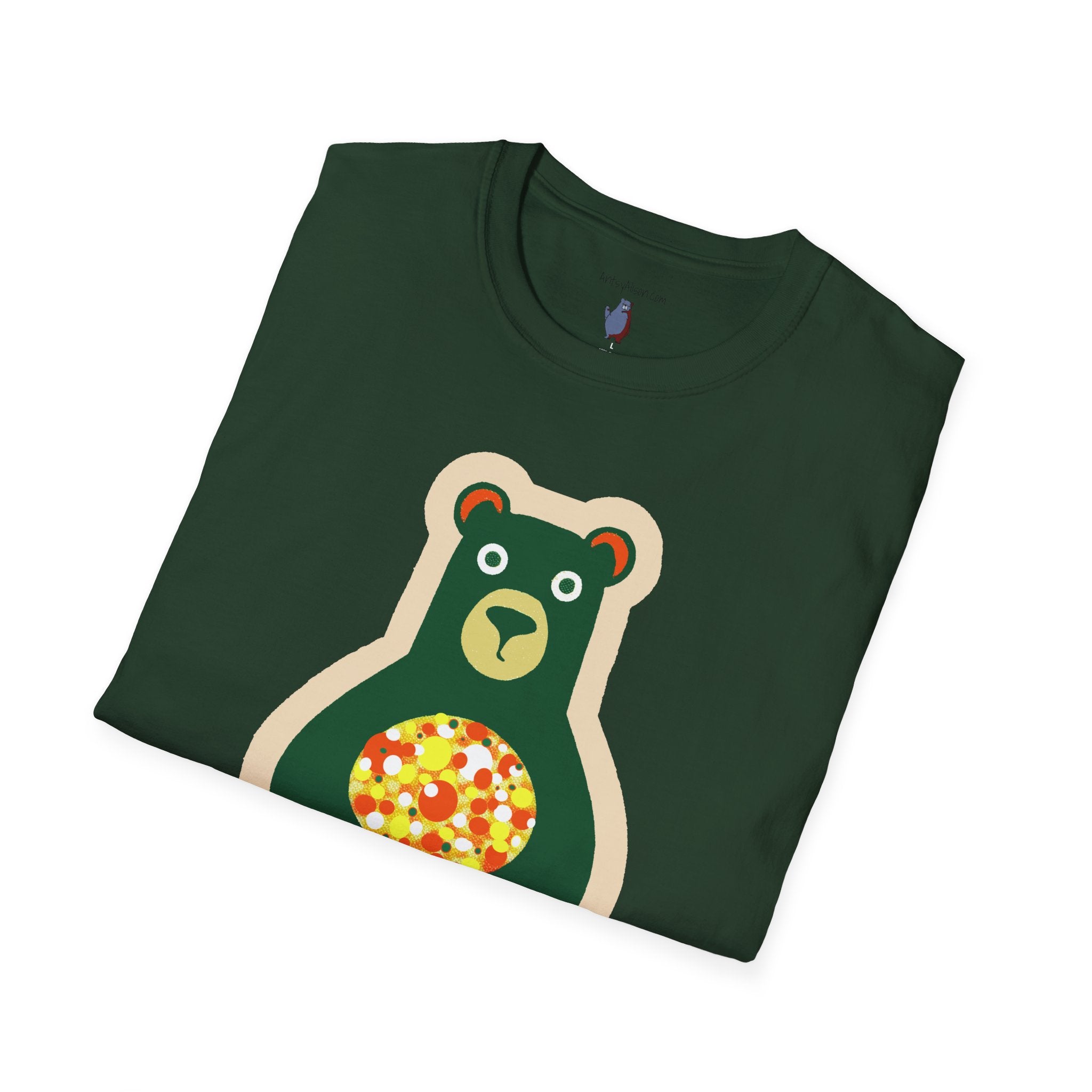Mod Gumball Bear Graphic Art Tee - 100% Cotton T-Shirt