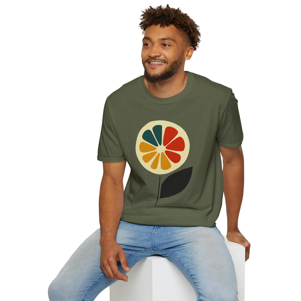 Midwest Modern Pop Art Lemon Flower - 100% Cotton Graphic Tee - unisex, pop, lemon, icon