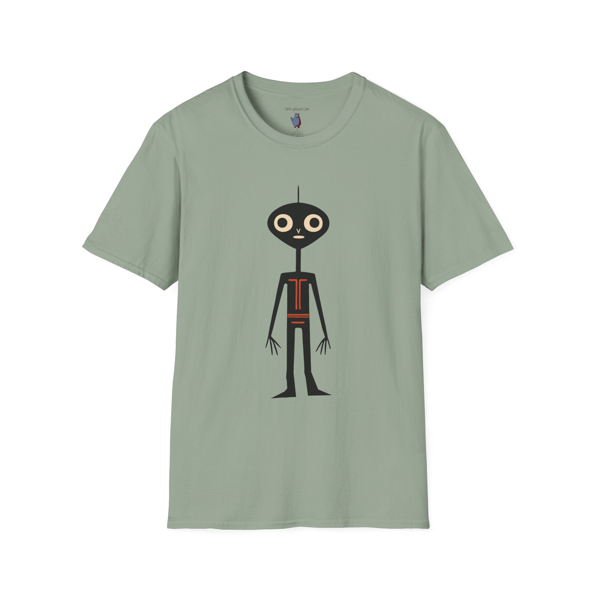 Midwest Modern UAP Alien Number One Graphic Art Tee - 100% Cotton T-Shirt