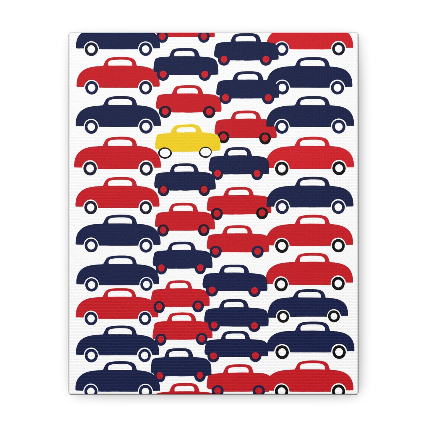 Cars Cars Cars Graphic Art Print- Matte Canvas, Stretched, 1.25"