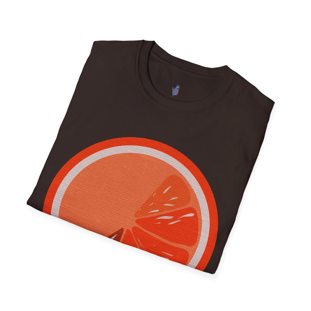Midwest Modern Pop Icon Orange Slice - 100% Cotton Graphic Tee - orange, fruit