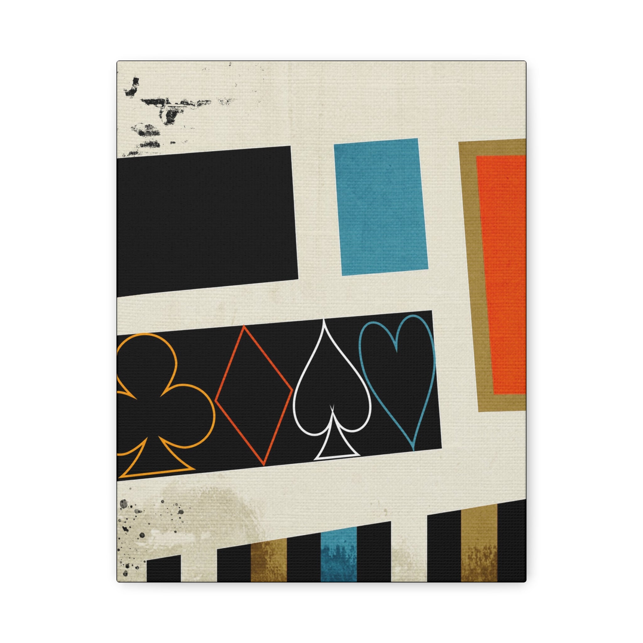 Midwest Modern Abstract Retro Game Sports Board #2 - Matte Canvas, Stretched, 1.25"