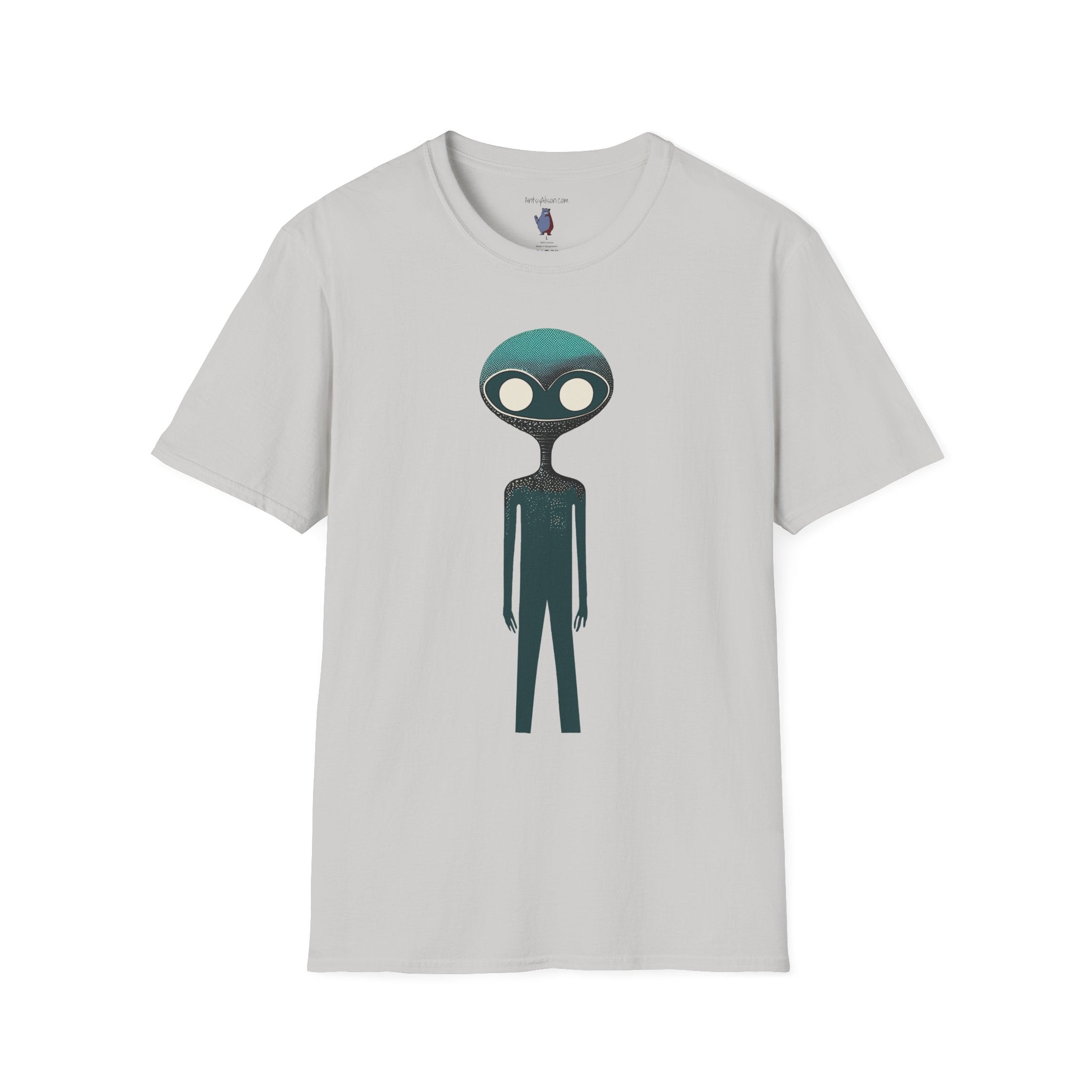 Midwest Modern UAP UFO Alien Number Two Graphic Art Tee - 100% Cotton T-Shirt