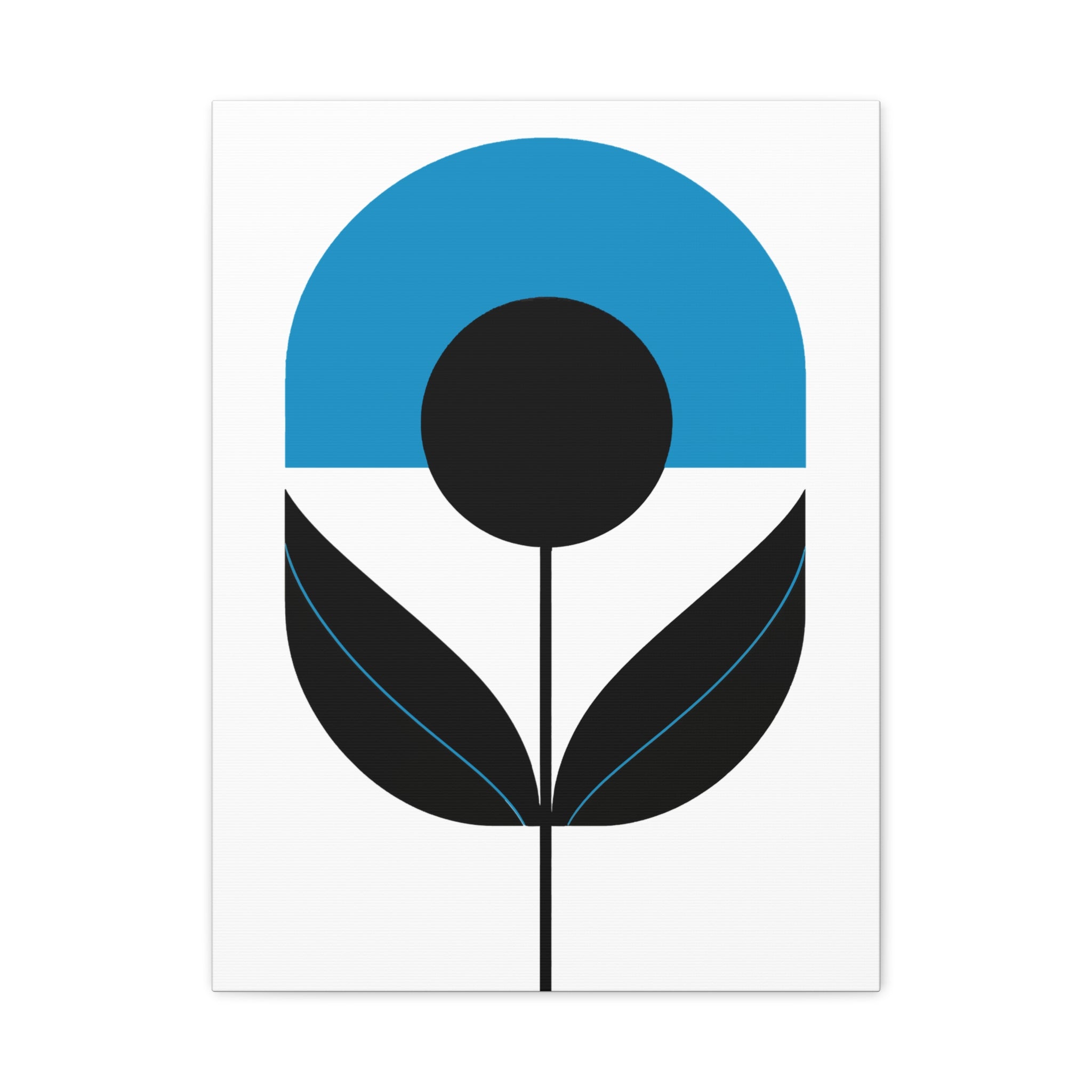 Cornflower Blue Mod Flower - Matte Canvas, Stretched, 1.25"