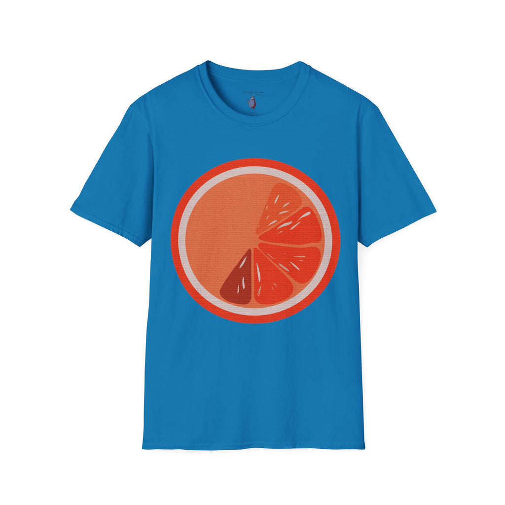 Midwest Modern Pop Icon Orange Slice - 100% Cotton Graphic Tee - orange, fruit