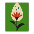 Midwest Modern FlowerDrop #2 Print - Matte Canvas, Stretched, 1.25" -  home decor, wall art, nature, floral, rain, seedling