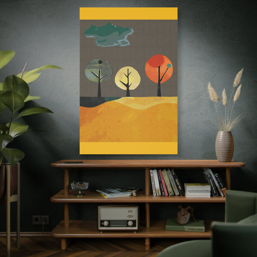 Three Trees Modern Landscape - Matte Canvas, Stretched, 1.25"
