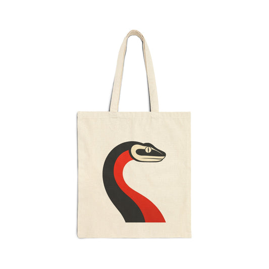 Year of the Snake Bold Graphic Cotton Canvas Tote Bag