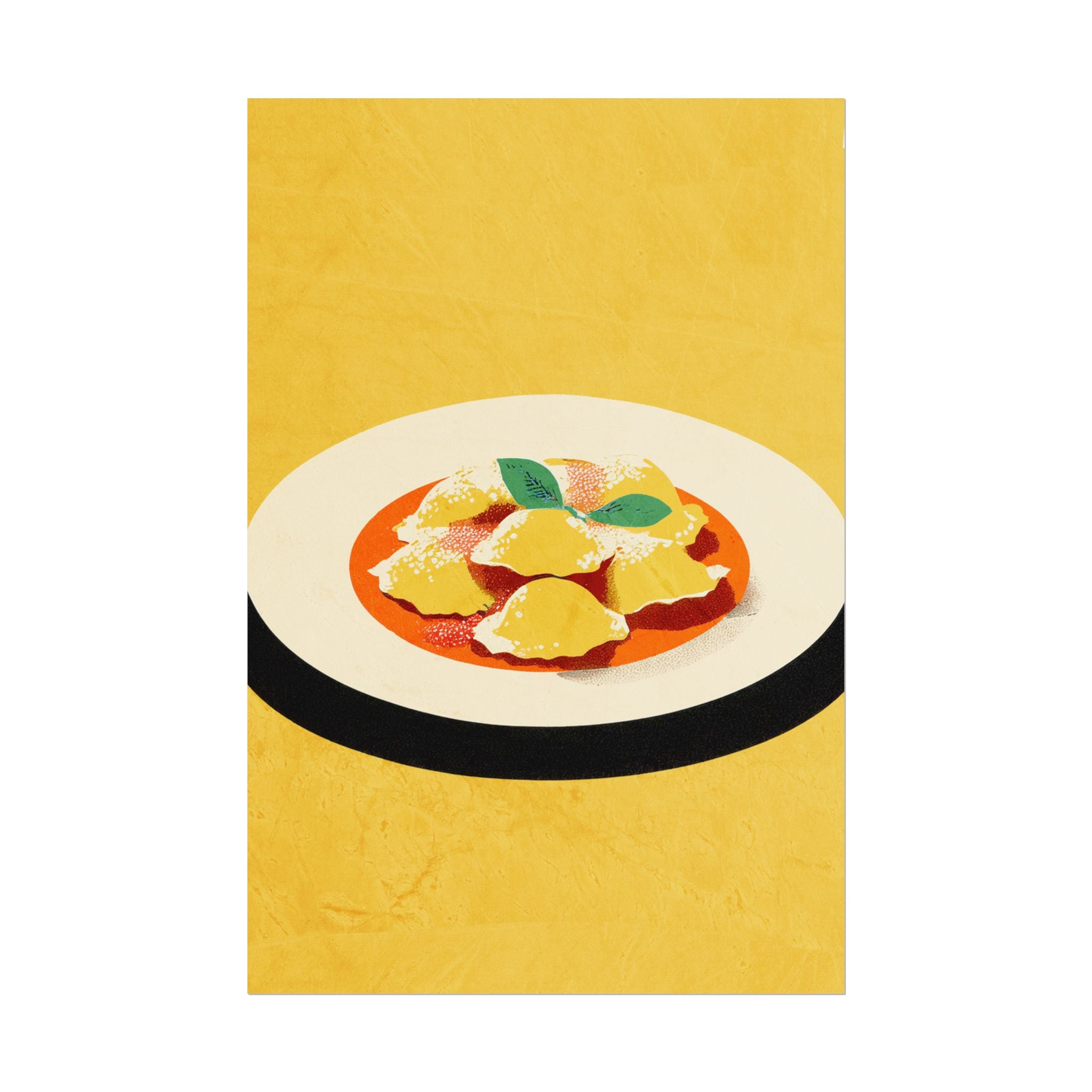 Comfort Food Pop Art Print-Ravioli Pasta Rolled Poster