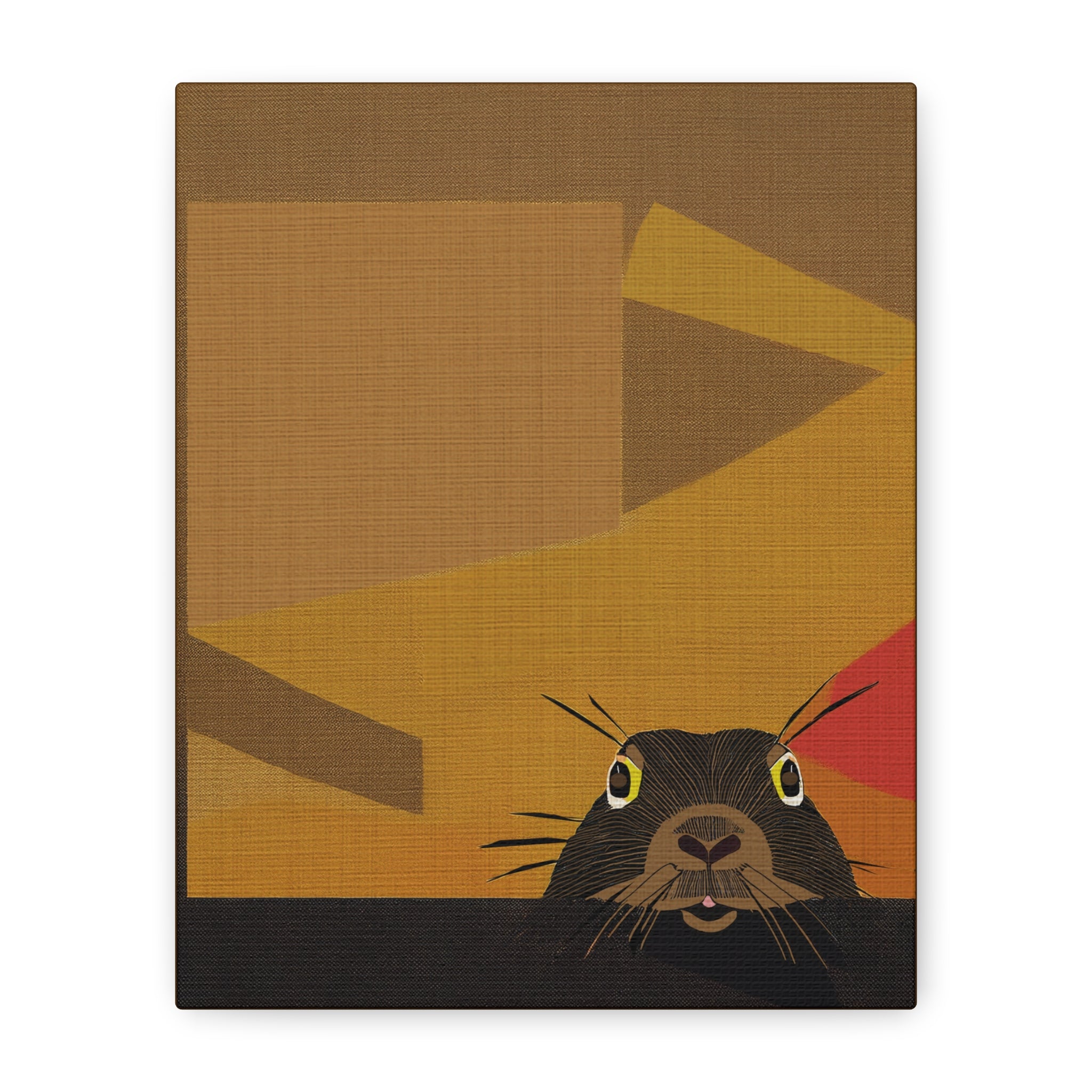 Modern Abstract Midwest South Dakota Prairie Dog  - Matte Canvas, Stretched, 1.25"