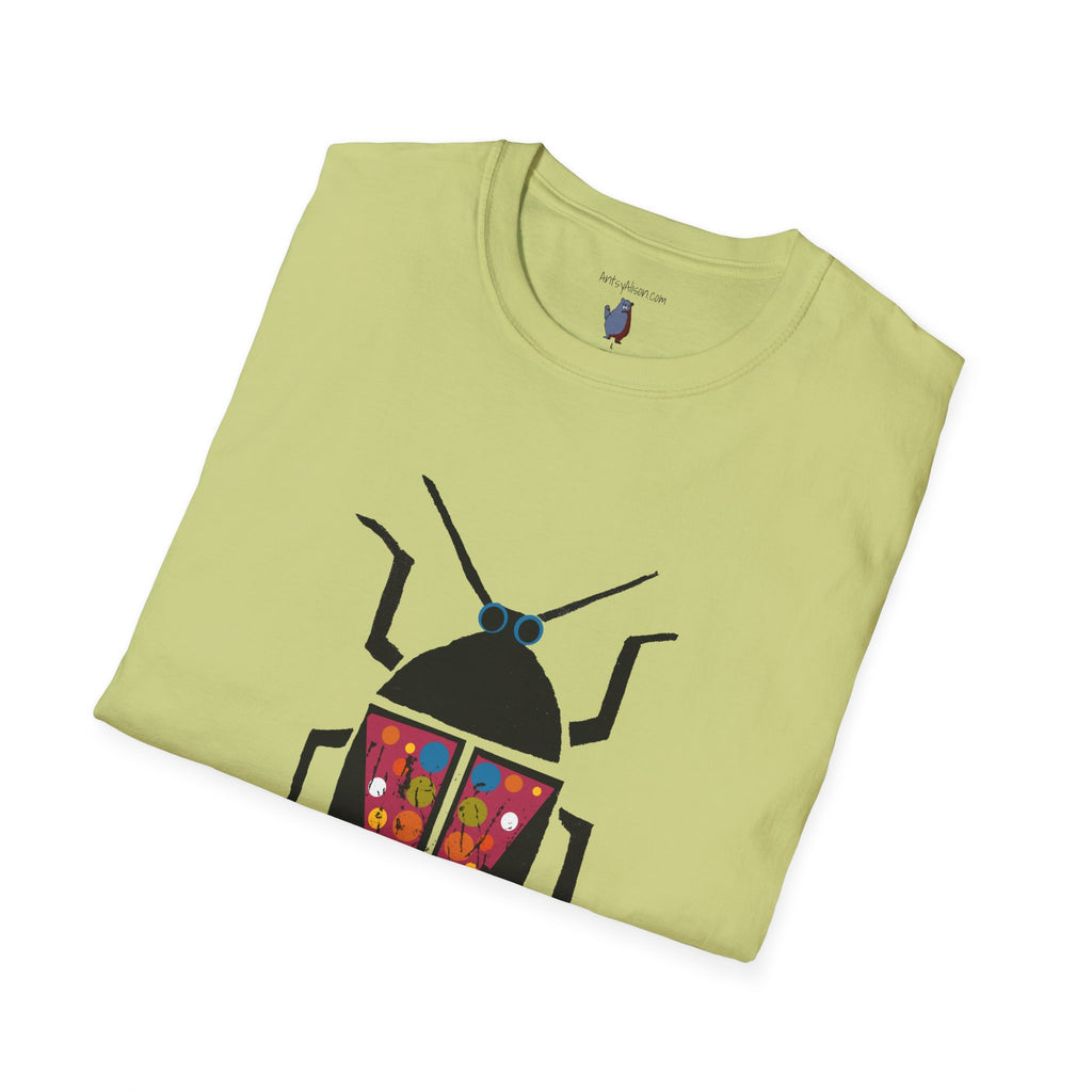 Midwest Modern Beetle Graphic Art Tee - 100% Cotton T-Shirt