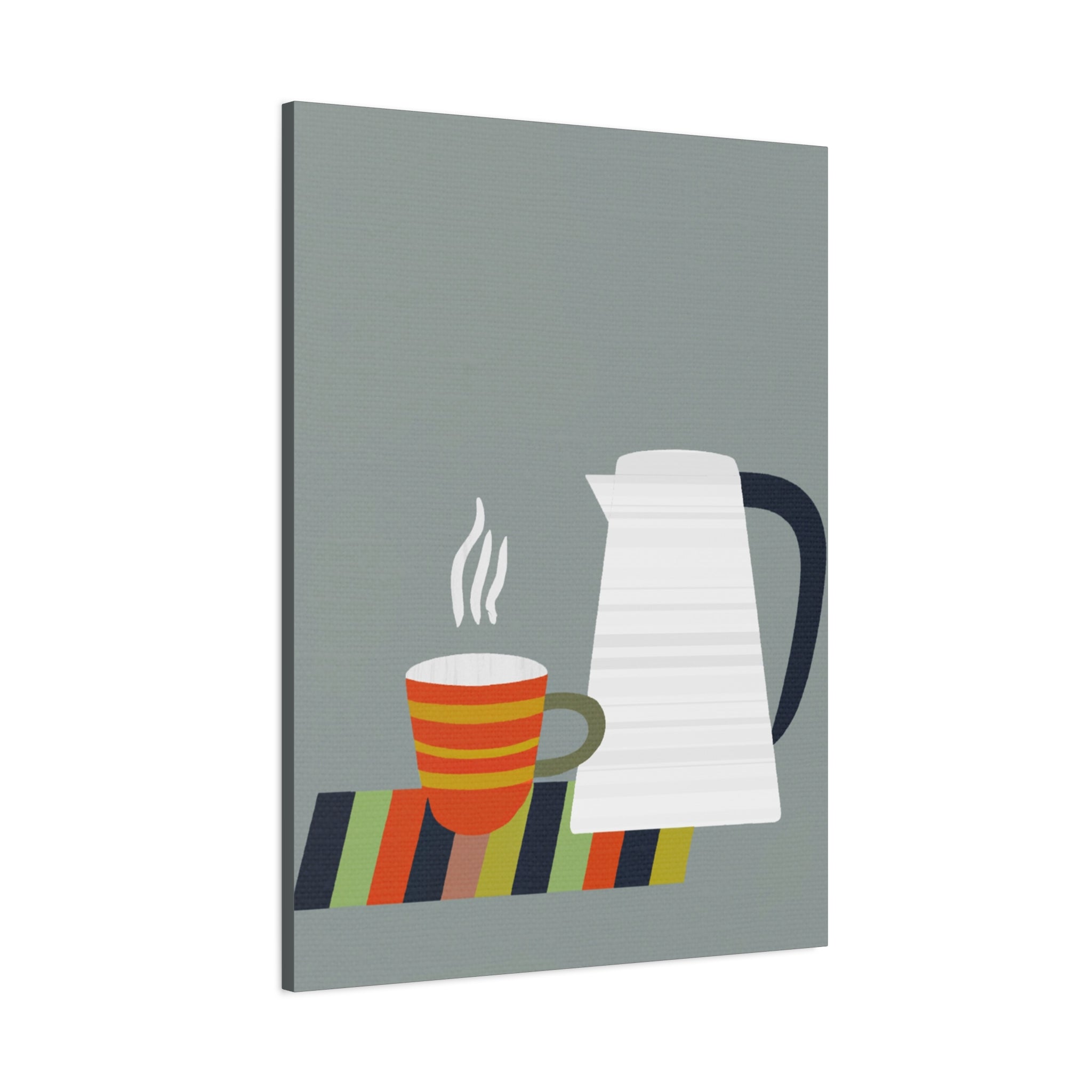 Midwest Modern Coffee Break Graphic Art Print - Matte Canvas, Stretched, 1.25"