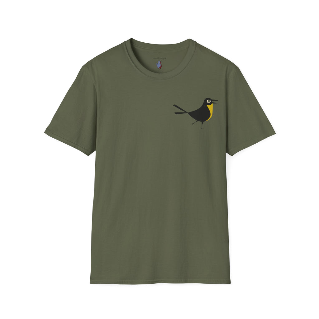 Midwest Modern Pop Icon Happy Bird - 100% Cotton Graphic Tee - animal lovers, bird, mood, happy, aviary