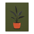 Midwest Modern House Plant Noir Print #2 - Matte Canvas, Stretched, 1.25" -  home decor, wall art, mod, mcm, plants