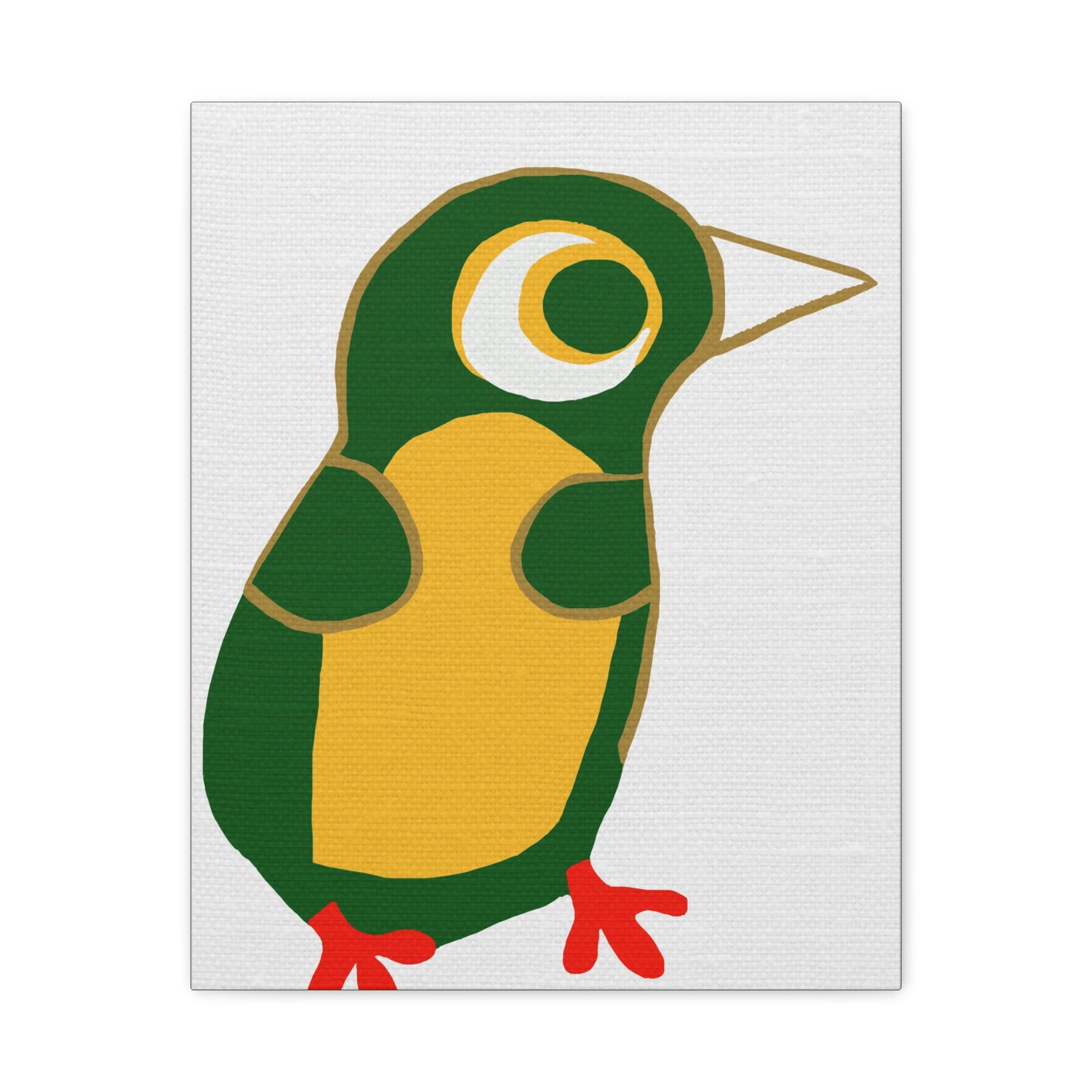 Midwest Modern Bird Chick Primary Print - Matte Canvas, Stretched, 1.25" - nursery, wall decor, fun art, bold, kids decor