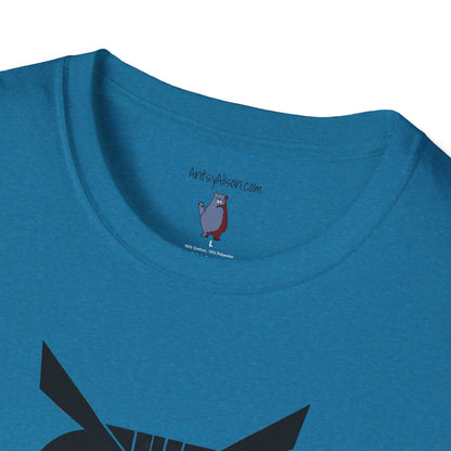 Retro 'Caped' Owl Graphic Art Tee - 100% Cotton T-Shirt
