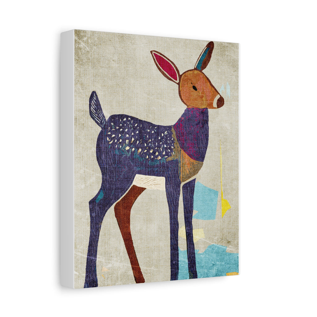Midwest Modern Deer Fawn Print - Matte Canvas, Stretched, 1.25"