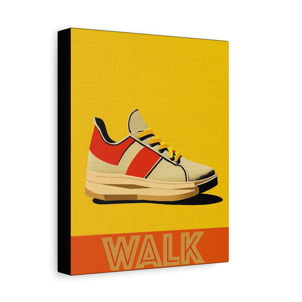 Midwest Modern Summer Activity WALK Walking Art Print - Matte Canvas, Stretched, 1.25"