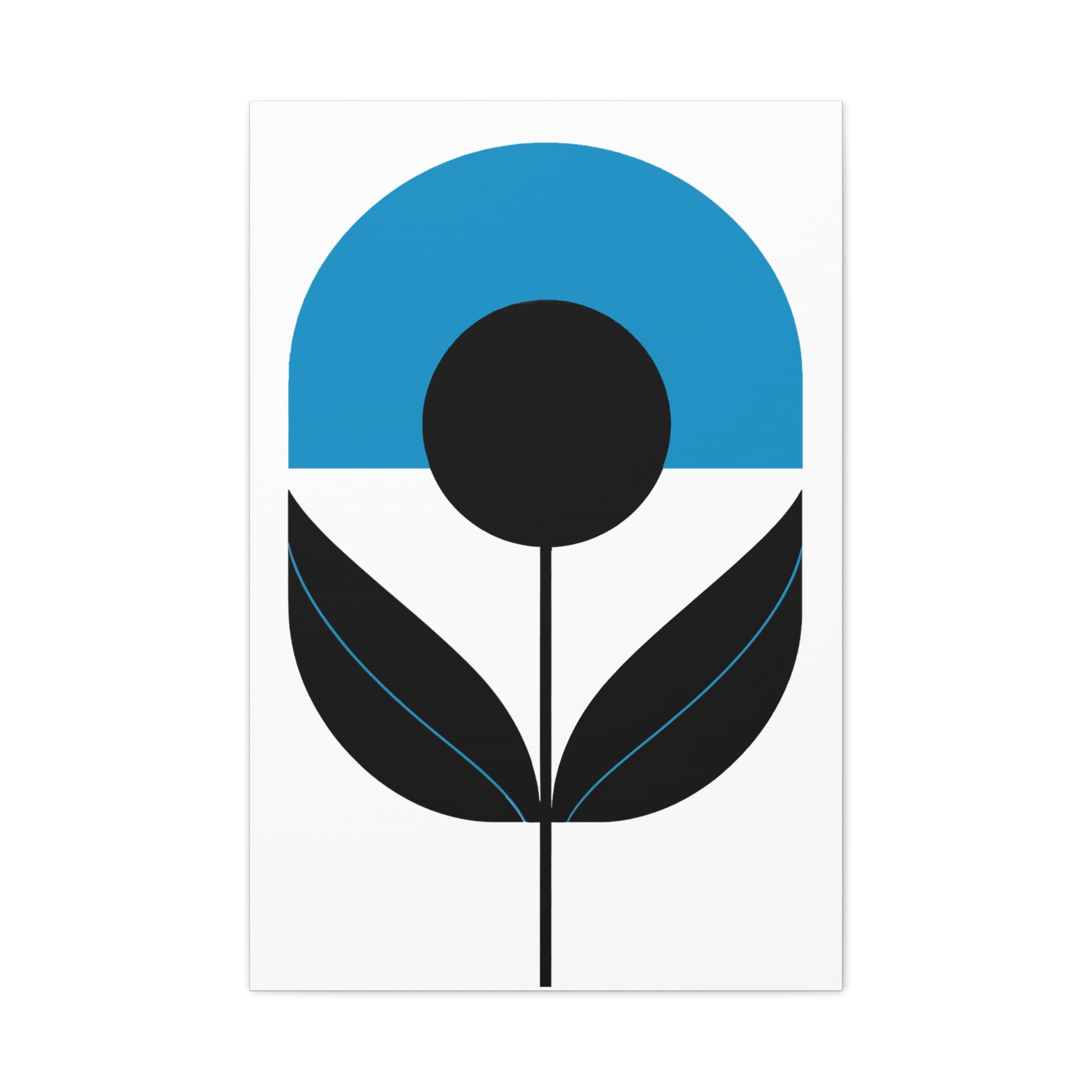 Cornflower Blue Mod Flower - Matte Canvas, Stretched, 1.25"