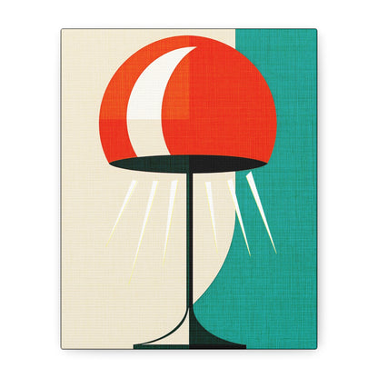 Midwest Modern Table Lamp Art Print - Matte Canvas, Stretched, 1.25"