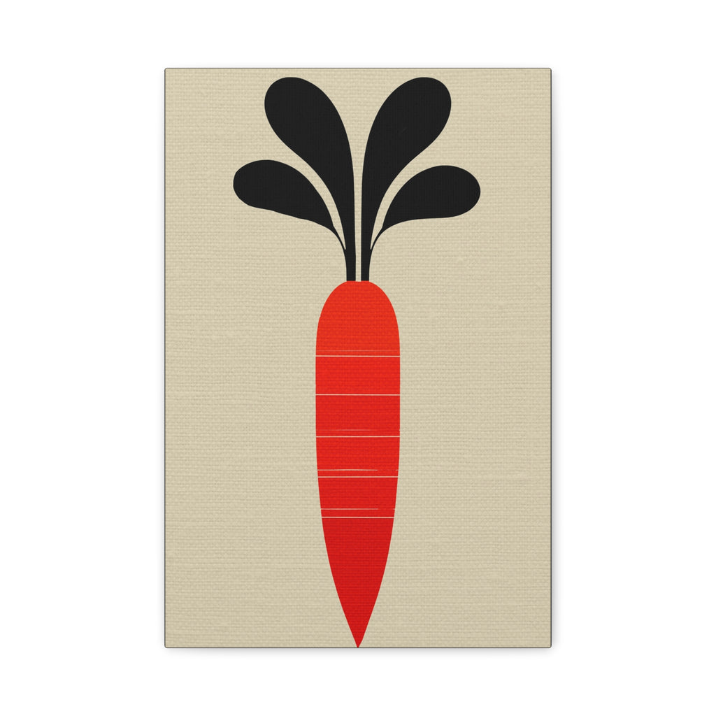 Midwest Modern Icon Pop Carrot Print - Matte Canvas, Stretched, 1.25"