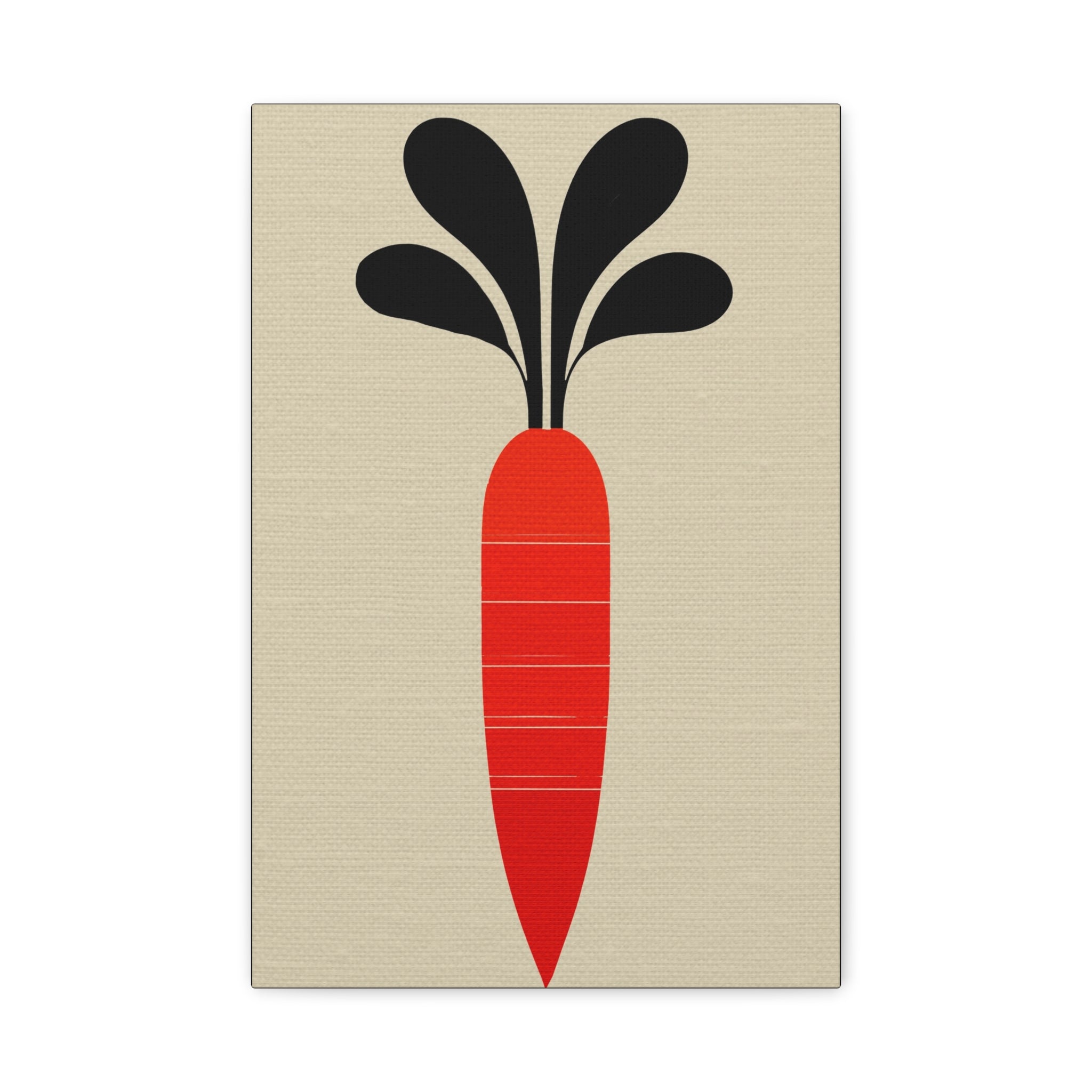Midwest Modern Icon Pop Carrot Print - Matte Canvas, Stretched, 1.25"