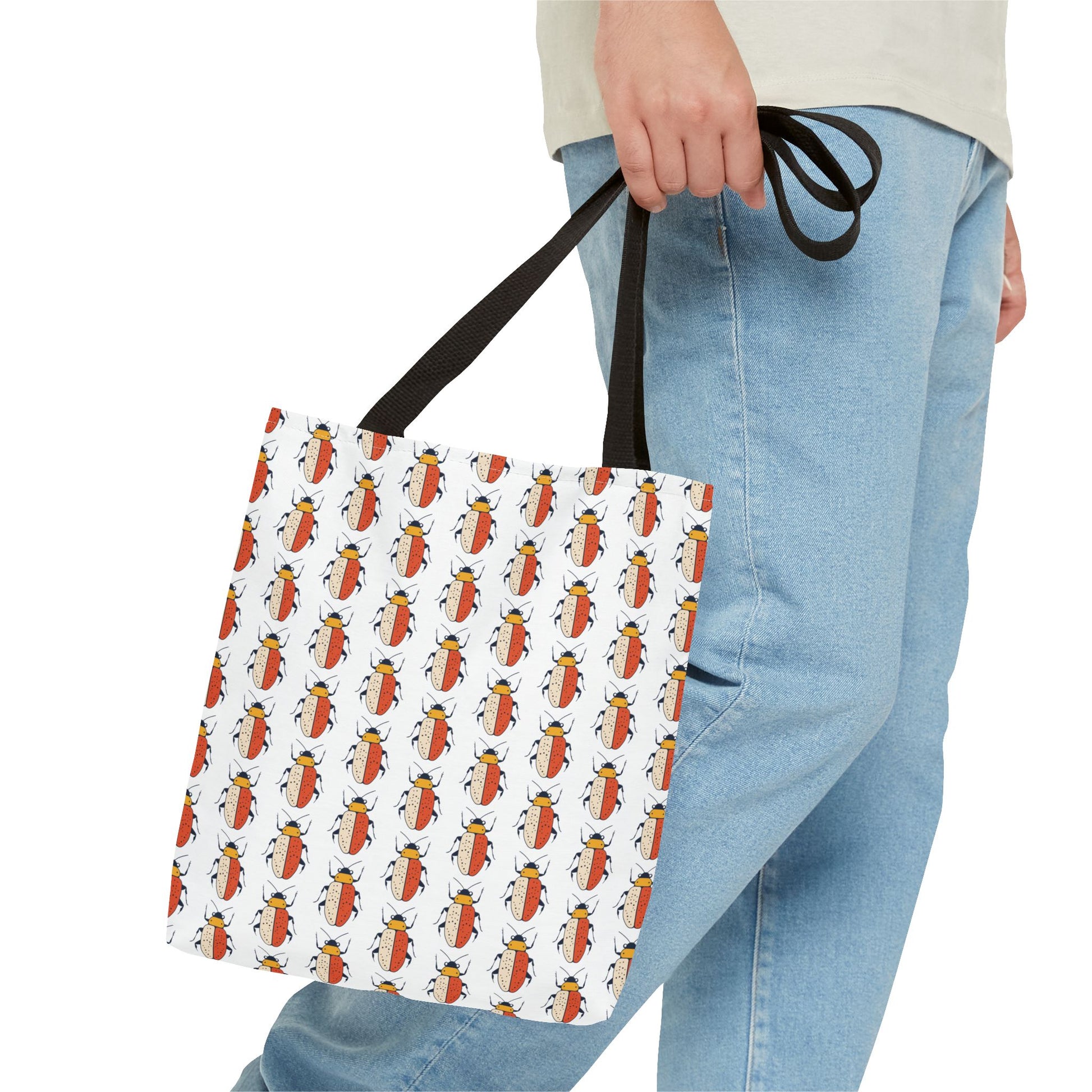 Midwest Mod Colorful Beetle Tote Bag, Eco-Friendly Shopping Bag, Beach Tote, Gift for Nature Lovers, Summer Accessory, Lightweight Carryall