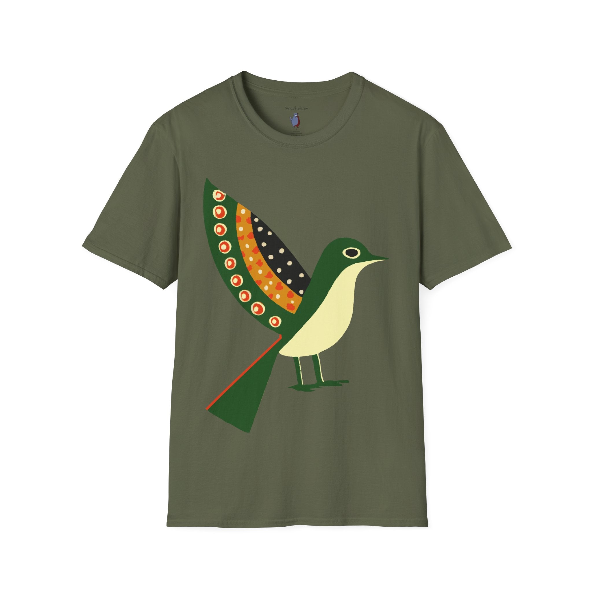 Ready to Fly Bird Graphic Art Tee - 100% Cotton T-Shirt