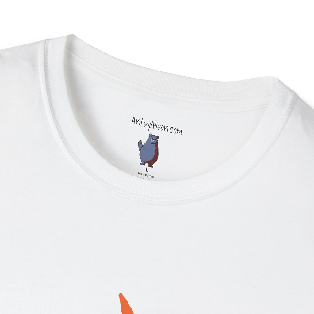 Midwest Modern Serious Pink & Black Bird Art Tee - 100% Cotton T-Shirt