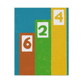 Midwest Modern Random Number 624 Print - Matte Canvas, Stretched, 1.25" -  home decor, wall art, numbers, simple
