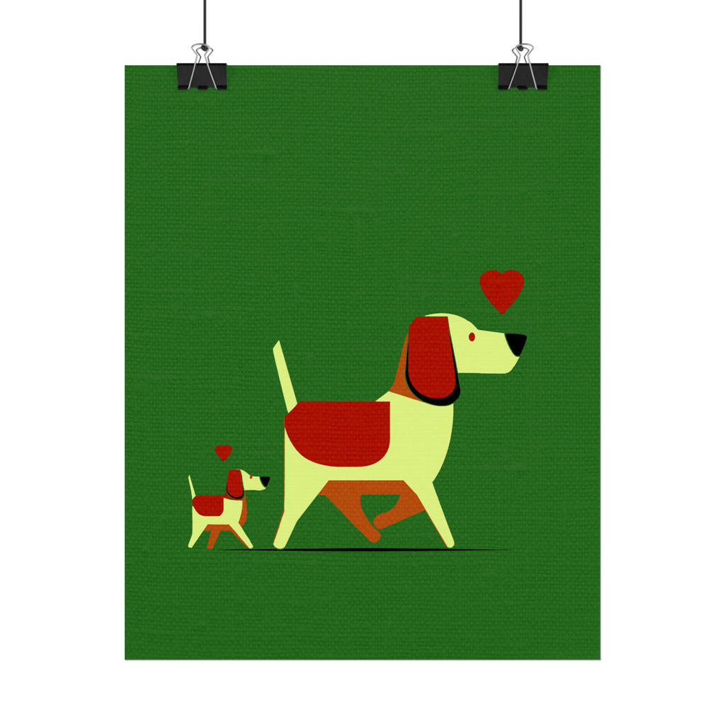 Animal Love Print Dog Mama Only Rolled Poster - Animals, Dog,  Puppy, Canine, Valentines Day, Nature, Love