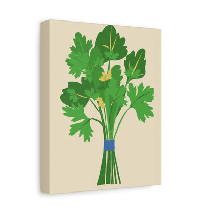 Vibrant Modern Bundle of Parsley Art Print - Matte Canvas, Stretched, 1.25"