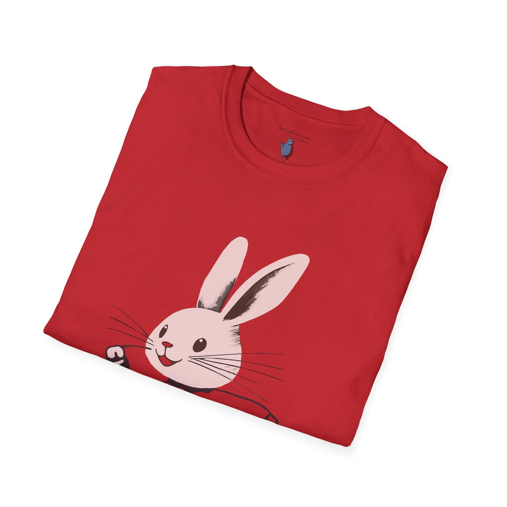 Midwest Modern Run Rabbit Run #2- 100% Cotton Graphic Tee - animal lovers, rabbit, bunny, easter, spring