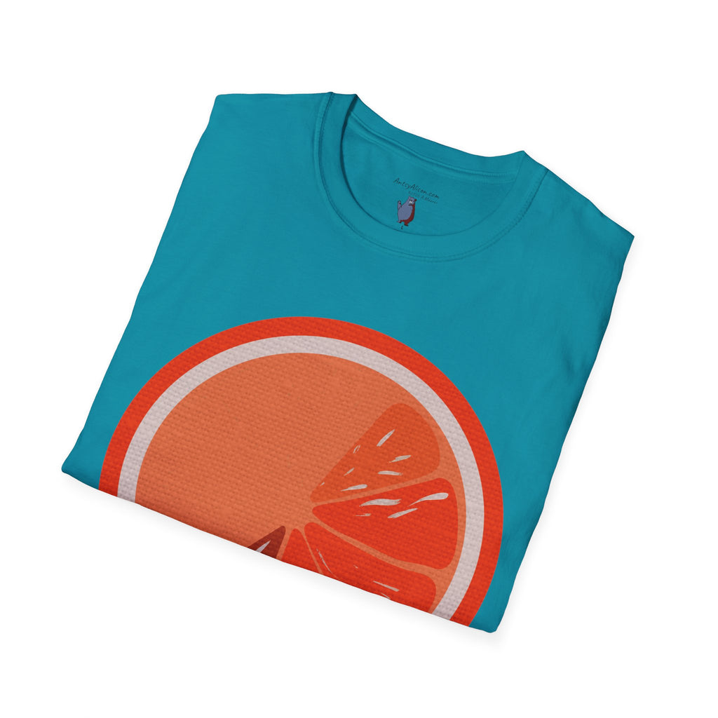 Midwest Modern Pop Icon Orange Slice - 100% Cotton Graphic Tee - orange, fruit