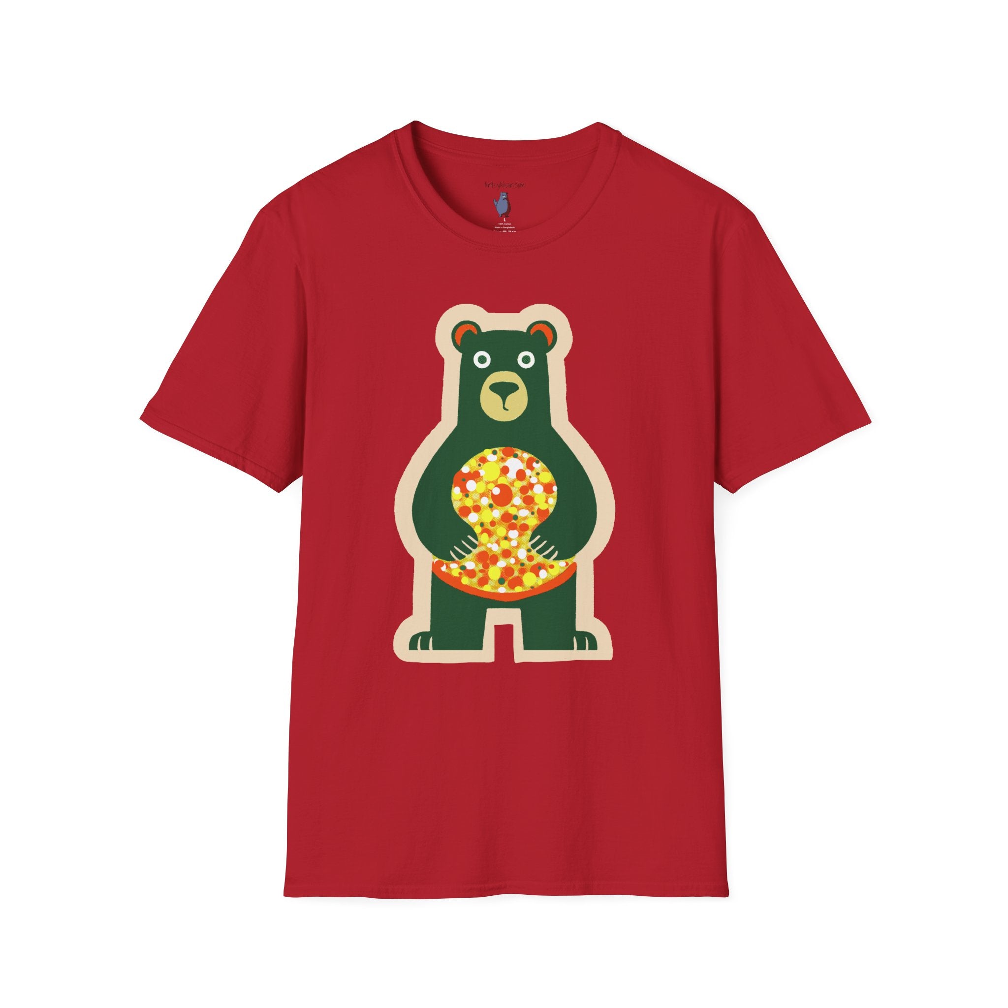 Mod Gumball Bear Graphic Art Tee - 100% Cotton T-Shirt