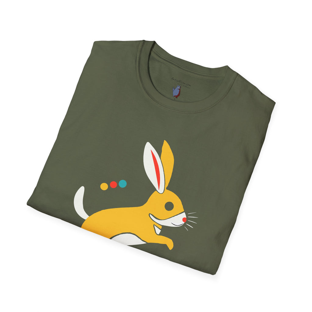 Midwest Modern Run Rabbit Run #5- 100% Cotton Graphic Tee - animal lovers, rabbit, bunny, easter, spring