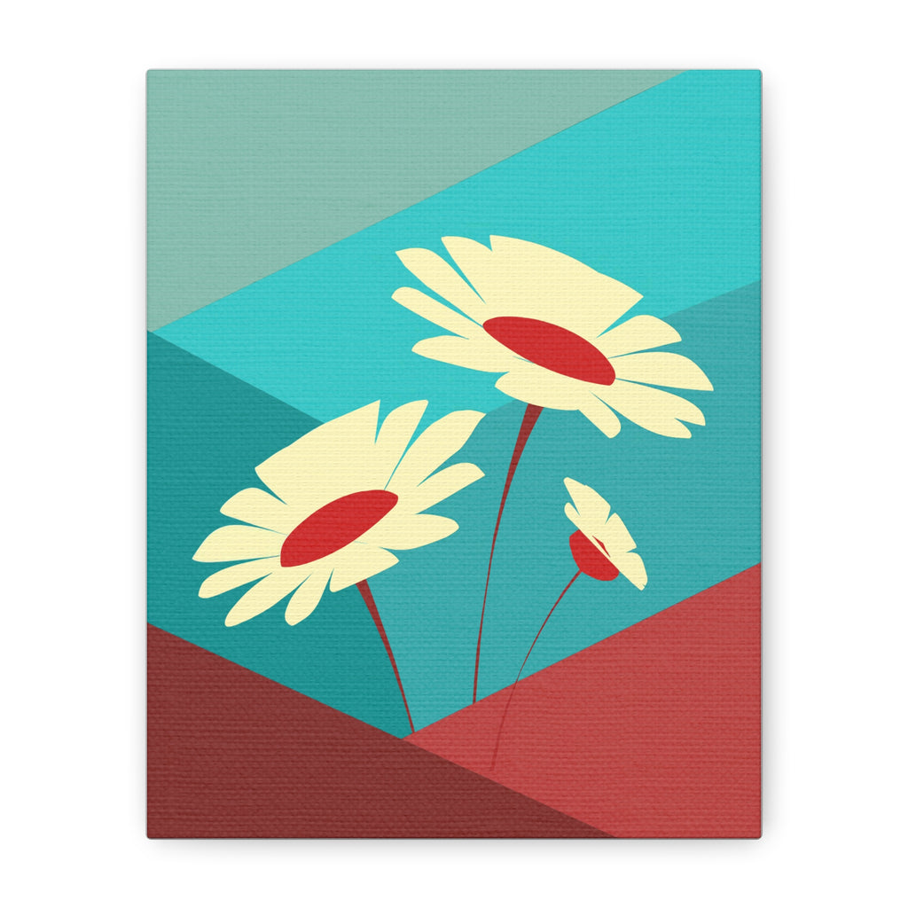 Modern Abstract Daisy Love - Matte Canvas, Stretched, 1.25"